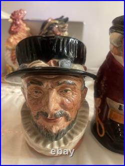 Vintage Royal Doulton Large Toby Mugs Lot Of 5