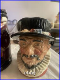 Vintage Royal Doulton Large Toby Mugs Lot Of 5