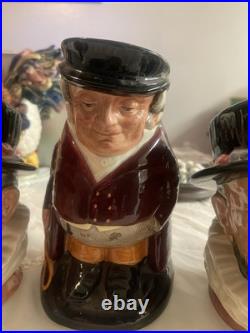 Vintage Royal Doulton Large Toby Mugs Lot Of 5