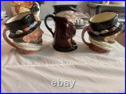 Vintage Royal Doulton Large Toby Mugs Lot Of 5