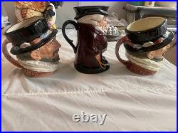 Vintage Royal Doulton Large Toby Mugs Lot Of 5
