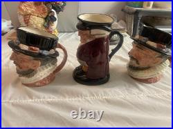 Vintage Royal Doulton Large Toby Mugs Lot Of 5