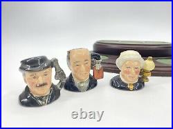 Vintage Royal Doulton Miniature Character Jugs 687 Sherlock Holmes with Stand