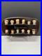 Vintage Royal Doulton Miniature Toby Mug Collection WithWooden Display 1940's