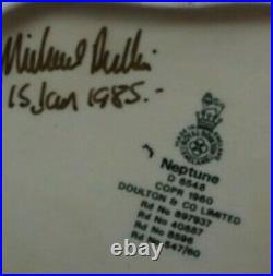 Vintage Royal Doulton NEPTUNE LARGE Character Toby Mug Jug D6548 Mint Signed
