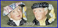 Vintage Royal Doulton Pearly King & Pearly Queen Highly Decorative Toby Jugs Set