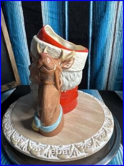 Vintage Royal Doulton Santa Claus w Reindeer D6675 1982 Large 7 Tall