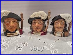 Vintage Royal Doulton Set of 3 Three Musketeers Jugs Aramis Athos Porthos 4 Mug