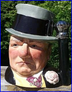 Vintage Royal Doulton W. C. Fields D 6674 Character Tody Jug Large Signed