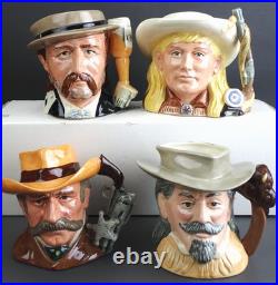 Vintage Royal Doulton Wild West Hickock Buffalo Bill Earp Oakley Character Jugs Vintage Royal Doulton Wild West Hickock Buffalo Bill Earp Oakley Character Jugs