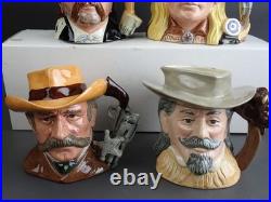 Vintage Royal Doulton Wild West Hickock Buffalo Bill Earp Oakley Character Jugs Vintage Royal Doulton Wild West Hickock Buffalo Bill Earp Oakley Character Jugs