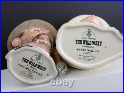 Vintage Royal Doulton Wild West Hickock Buffalo Bill Earp Oakley Character Jugs