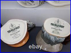 Vintage Royal Doulton Wild West Hickock Buffalo Bill Earp Oakley Character Jugs Vintage Royal Doulton Wild West Hickock Buffalo Bill Earp Oakley Character Jugs