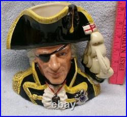 Vtg ROYAL DOULTON Character Jug Vice Admiral NELSON w COA 1993 Jug of YEAR