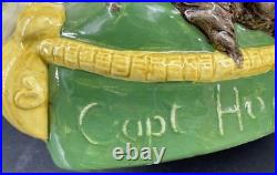 Vtg Royal Doulton CAPTAIN HOOK Large Character Jug Toby Mug D6597 Croc Handle
