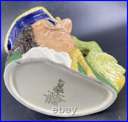 Vtg Royal Doulton CAPTAIN HOOK Large Character Jug Toby Mug D6597 Croc Handle