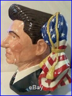 Vtg Royal Doulton Character Jug Ronald Reagan D6718 Large 7.75 1984 Ltd 5000