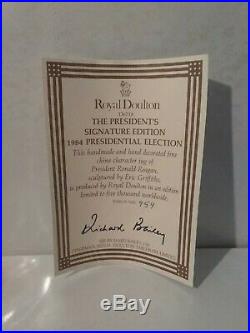 Vtg Royal Doulton Character Jug Ronald Reagan D6718 Large 7.75 1984 Ltd 5000
