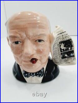 Winston Churchill V Day Royal Doulton Character Jug D6934 England Rare! Mint